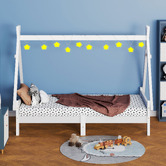 Hoxton Room Citali Pine Wood Teepee Single Bed Frame