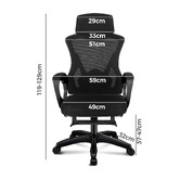 Hoxton Room Thompson High Back Office Chair with Footrest