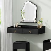 Hoxton Room 2 Piece Audrey Floating LED Dressing Table &amp; Stool Set