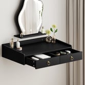 Hoxton Room 2 Piece Audrey Floating LED Dressing Table &amp; Stool Set