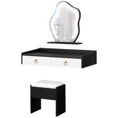 Hoxton Room 2 Piece Audrey Floating LED Dressing Table &amp; Stool Set