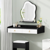 Hoxton Room 2 Piece Audrey Floating LED Dressing Table &amp; Stool Set