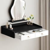 Hoxton Room 2 Piece Audrey Floating LED Dressing Table &amp; Stool Set