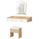 Hoxton Room 2 Piece Audrey Floating LED Dressing Table &amp; Stool Set
