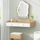Hoxton Room 2 Piece Audrey Floating LED Dressing Table &amp; Stool Set