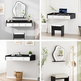 Hoxton Room 2 Piece Audrey Floating LED Dressing Table &amp; Stool Set