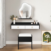 Hoxton Room 2 Piece Audrey Floating LED Dressing Table &amp; Stool Set
