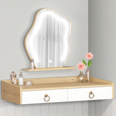 Hoxton Room 2 Piece Audrey Floating LED Dressing Table &amp; Stool Set