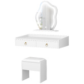 Hoxton Room 2 Piece Audrey Floating LED Dressing Table &amp; Stool Set