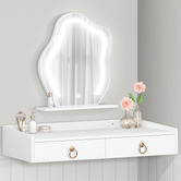 Hoxton Room 2 Piece Audrey Floating LED Dressing Table &amp; Stool Set