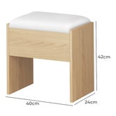 Hoxton Room 2 Piece Audrey Floating LED Dressing Table &amp; Stool Set