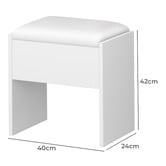 Hoxton Room 2 Piece Audrey Floating LED Dressing Table &amp; Stool Set