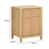 Hoxton Room Lestat 2 Drawer Bedside Table