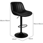 Hoxton Room Draven Faux Leather Adjustable Bar Stools