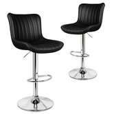 Hoxton Room Pettigrew Faux Leather Adjustable Bar Stools