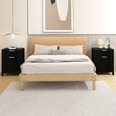 Hoxton Room Lestat 2 Drawer Bedside Table