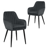 Hoxton Room Toren Velvet Dining Chairs