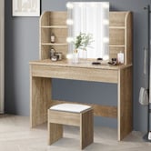 Hoxton Room 2 Piece Taimi Dressing Table &amp; Stool Set