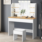 Hoxton Room 2 Piece Taimi Dressing Table &amp; Stool Set