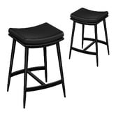 Hoxton Room 66cm Orlean Faux Leather Counter Stools