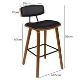 Hoxton Room 67cm Davion Faux Leather Bar Stools