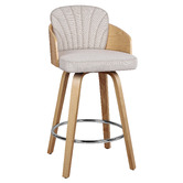 Hoxton Room 66cm Carson Upholstered Swivel Bar Stools