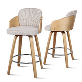 Hoxton Room 66cm Carson Upholstered Swivel Bar Stools