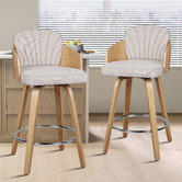 Hoxton Room 66cm Carson Upholstered Swivel Bar Stools