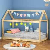 Hoxton Room Caius Pine Wood House Single Bed Frame