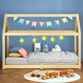 Hoxton Room Caius Pine Wood House Single Bed Frame