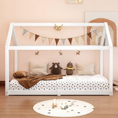 Hoxton Room Caius Pine Wood House Single Bed Frame