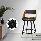 Hoxton Room Davian Faux Leather Swivel Bar Stools