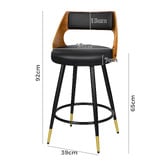 Hoxton Room Davian Faux Leather Swivel Bar Stools