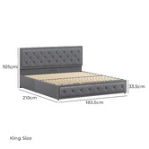 Hoxton Room Hoyce Upholstered Gas Lift Storage Bed