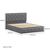 Hoxton Room Hoyce Upholstered Gas Lift Storage Bed