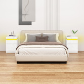Hoxton Room Nova 3 Drawer Bedside Table with LED Light
