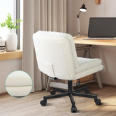 Hoxton Room Portham Upholstered Office Chair with Castors