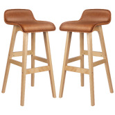 Hoxton Room 74cm Frances Faux Leather Barstools