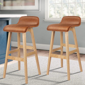 Hoxton Room 74cm Frances Faux Leather Barstools
