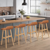 Hoxton Room 74cm Frances Faux Leather Barstools