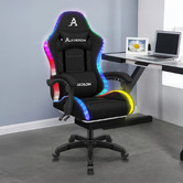 Hoxton Room Ralph LED Gaming Chair with Footrest
