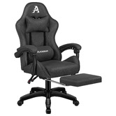 Hoxton Room Zed Upholstered Gaming Chair with Footrest