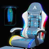 Hoxton Room Ralph LED Gaming Chair with Footrest