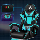 Hoxton Room Zed Faux Leather Gaming Chair with Footrest