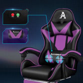 Hoxton Room Zed Faux Leather Gaming Chair with Footrest