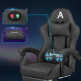 Hoxton Room Zed Upholstered Gaming Chair with Footrest