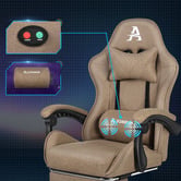 Hoxton Room Zed Upholstered Gaming Chair with Footrest