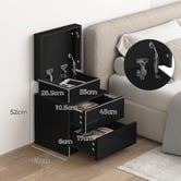 Hoxton Room Nolen 2 Drawer Bedside Table with LED Light