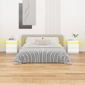 Hoxton Room Nolen 2 Drawer Bedside Table with LED Light