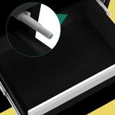 Hoxton Room Nazir 3 Drawer Bedside Table with LED Lights